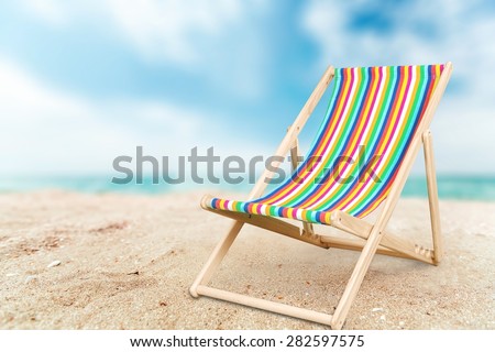 Deckchair, chair, beach.