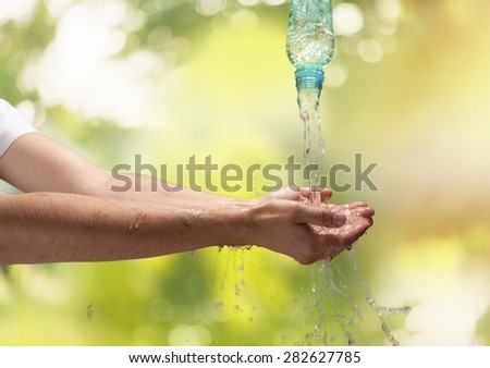 Water, Human Hand, Splashing.