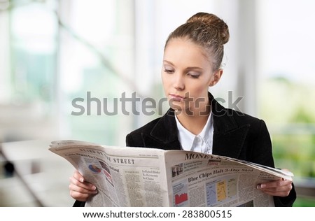 Newspaper, Reading, Women.