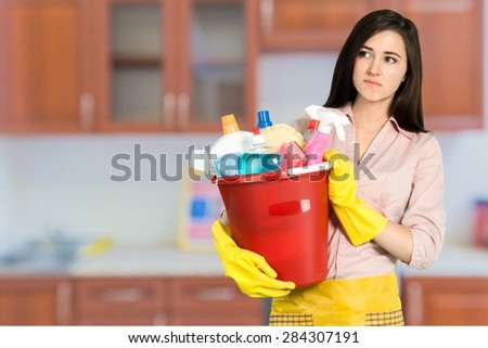 Cleaning, Women, Stereotypical Housewife.