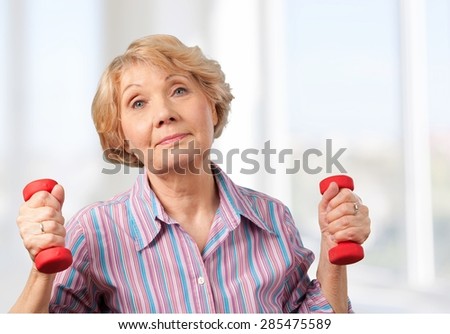 Exercising, Old, Senior Adult.