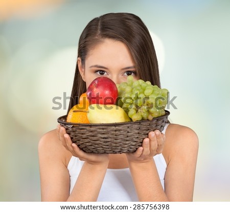 Healthy Lifestyle, Fruit, Women.