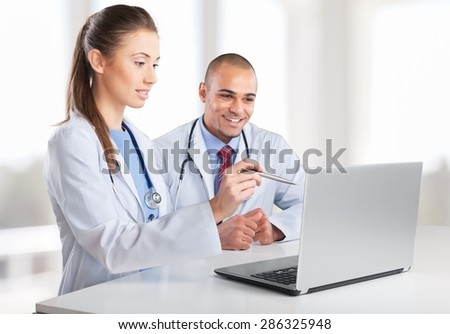 Doctor, Computer, Healthcare And Medicine.