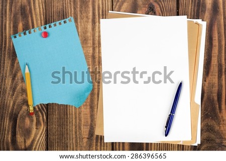 Note Pad, Paper, Letter.