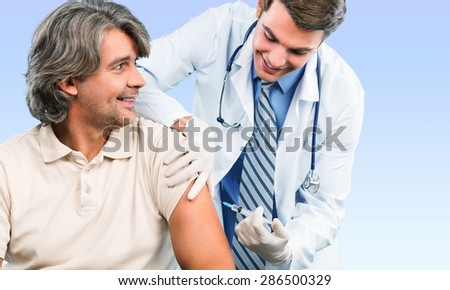 Injecting, Vaccination, Flu Virus.