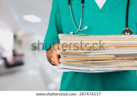 Healthcare And Medicine, Paperwork, Doctor.