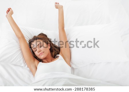 Mattress, woman, bed.