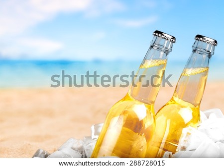 Beer, Beer Bottle, Ice.