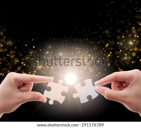 Puzzle, Connection, Human Hand.