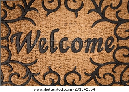 Doormat, Greeting, Welcome Sign.