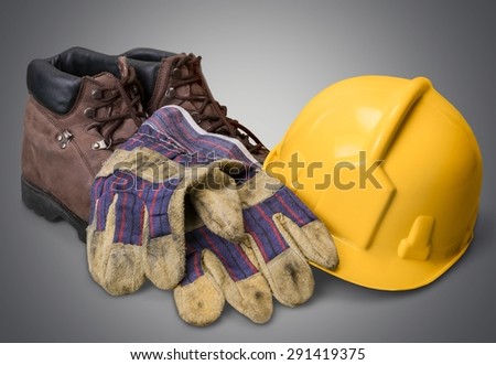 Safety Equipment, Work Boot, Hardhat.