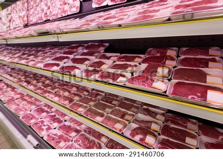 Meat, Supermarket, Butcher.