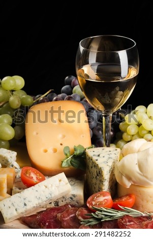 Cheese, Wine, Food.