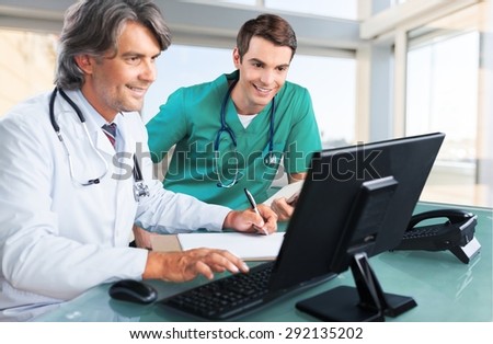 Doctor, Computer, Healthcare And Medicine.