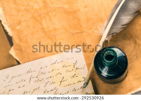 Old, Parchment, Quill Pen.