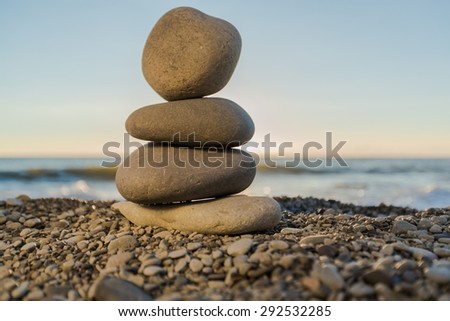 Stone, Zen-like, Balance.