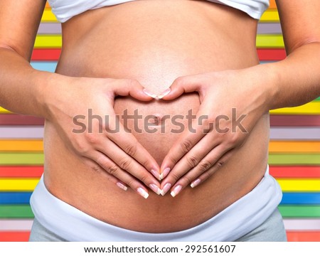 Human Pregnancy, Heart Shape, Abdomen.