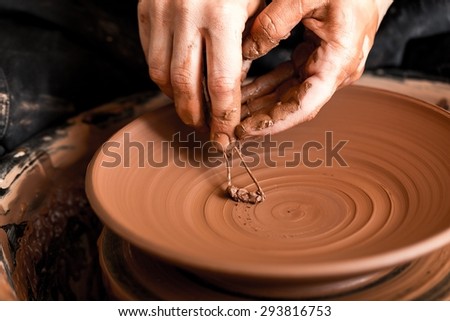 Potter, making, household objects/equipment.