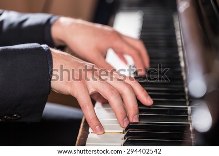 Piano, Human Hand, Piano Key.
