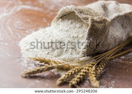 Flour, wheat, closeup.