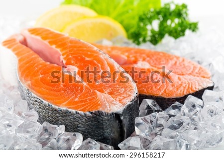 Salmon, Seafood, Salmon Steak.