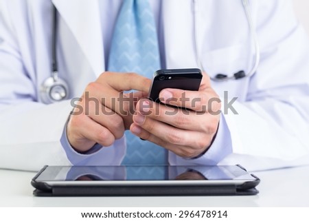Doctor, Healthcare And Medicine, Mobile Phone.
