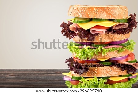 Sandwich, Large, Food.