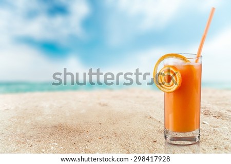 Cocktail, Tequila Sunrise, Juice.
