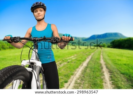 Cycling, Mountain Bike, Isolated.