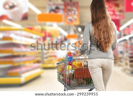 Supermarket, Freezer, Groceries.