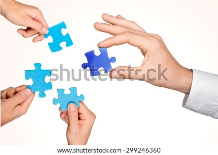 Teamwork, Cooperation, Jigsaw Piece.
