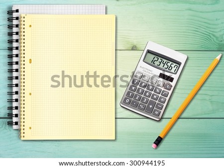 Calculator, Mathematics, Pencil.