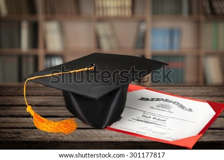 Diploma, Graduation, Mortar Board.
