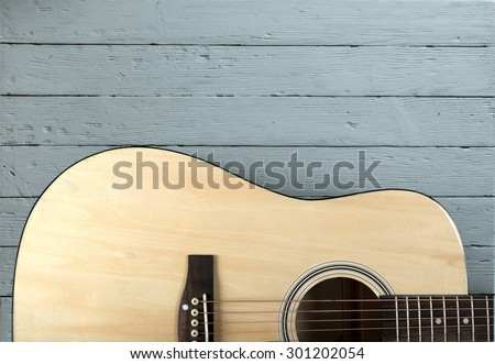 Guitar, Acoustic Guitar, Isolated.