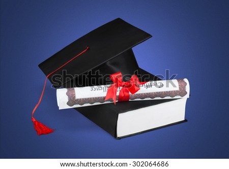 Graduation, Mortar Board, Diploma.