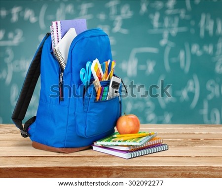 School, backpack, educational.
