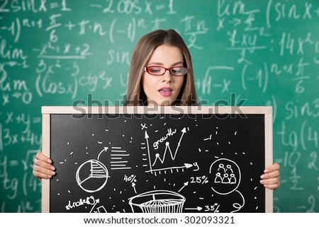 Math, glasses, girl.