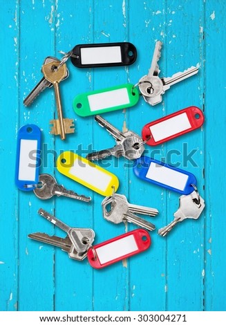 Key Rings, Key, Bunch.