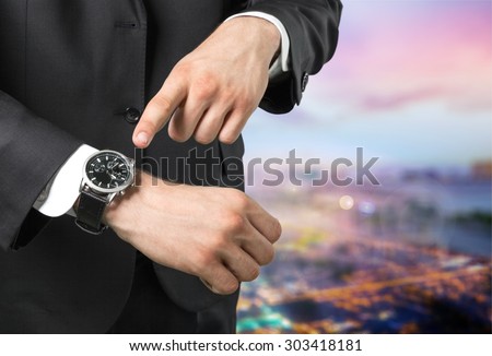Watch, hand, time.