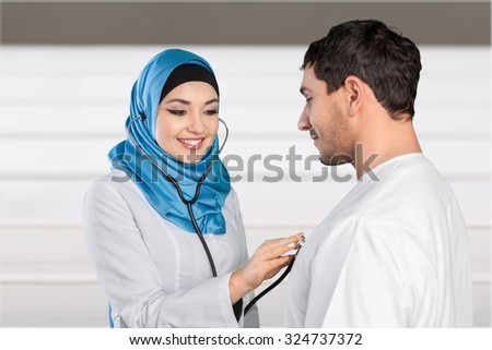 Arabic female doctor.