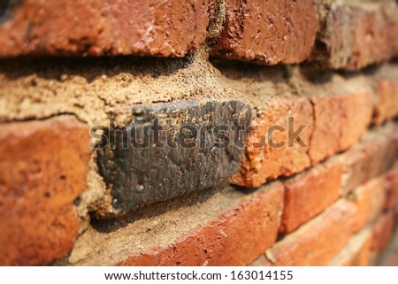 Brick laying and mortar.