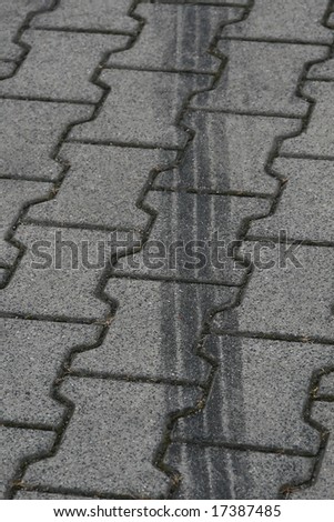 skid marks on the road, brick lane