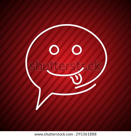 hand drawn speech bubble icon vector with emotion
