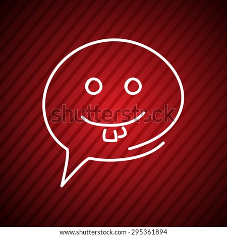 hand drawn speech bubble icon vector with emotion