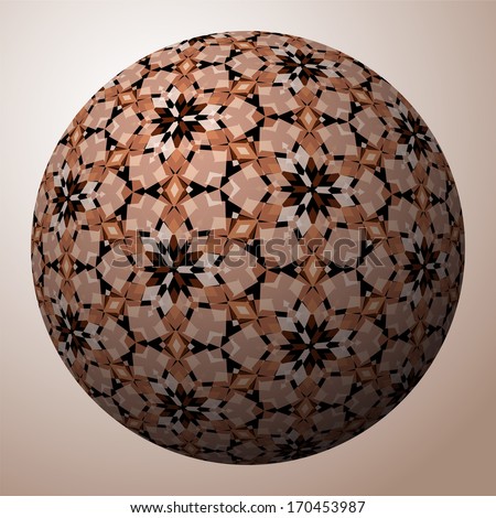Ball with abstract pattern, can be used as an element of abstract background