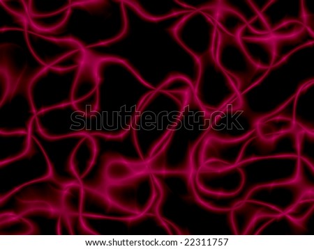neon pink swirling ribbons against a black backdrop