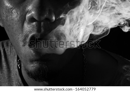 smoker Black and white images.