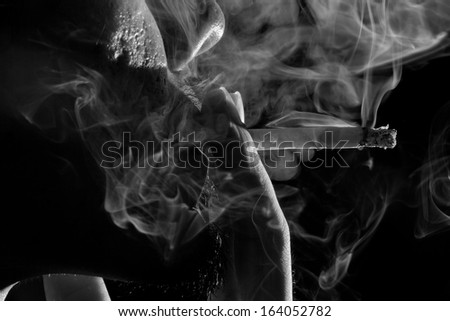 smoker Black and white images.
