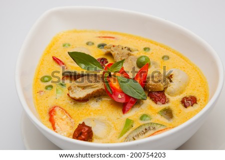 Spicy green curry