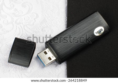 Flash memory stick on the formal business clothing